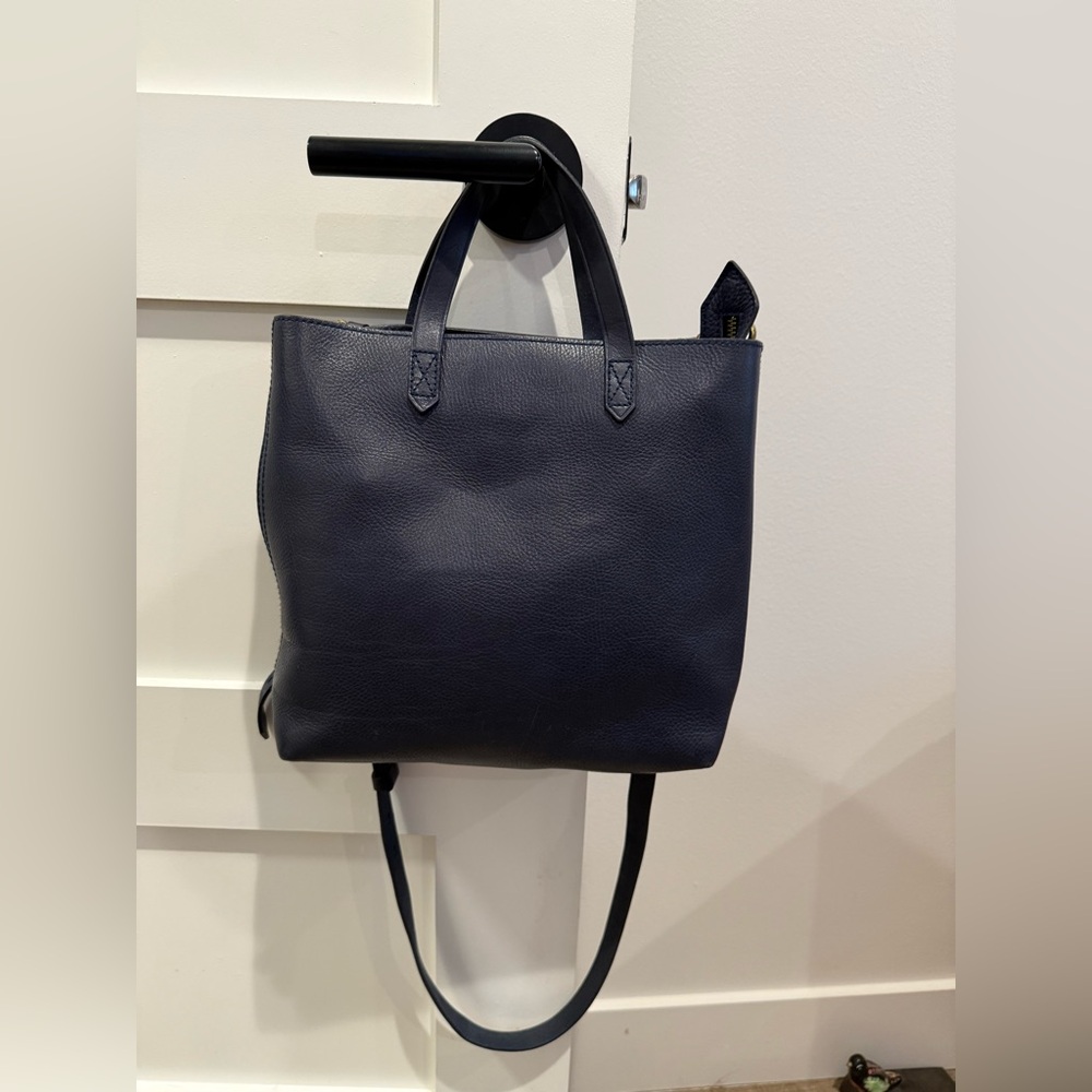 Madewell Navy Leather Tote Bag/crossbody